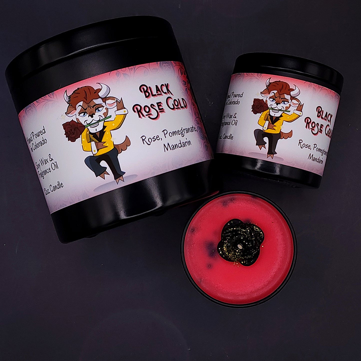 Black Rose Gold Candle