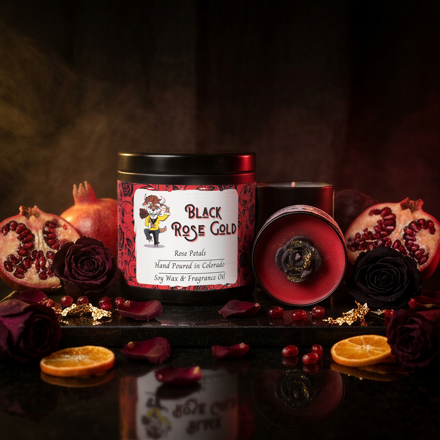 Black Rose Gold Candle