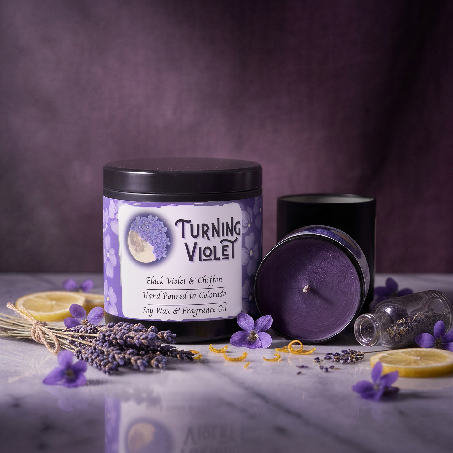 Turning Violet Candle