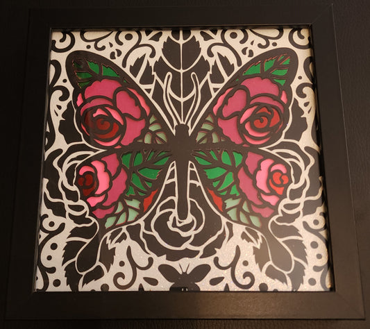 Butterfly Shadow Box Art